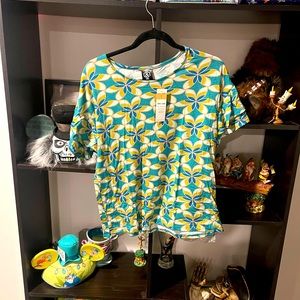 Floral Agnes and Dora Frill Sleeve Top Perfect Condition With Tags